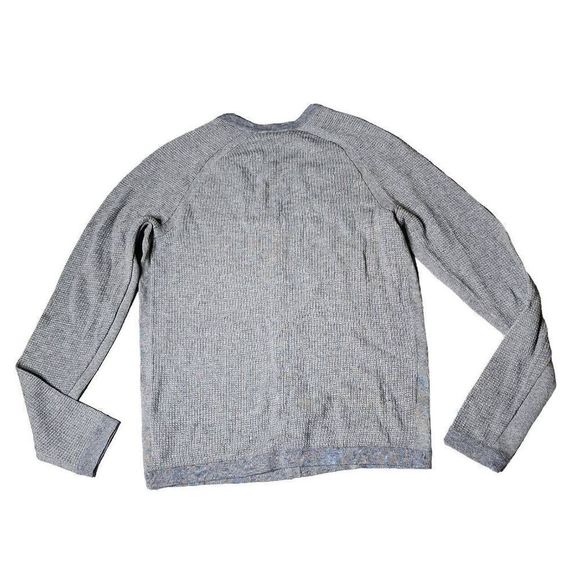 Theory Alec Introspect grey knit button front v neck cardigan - Picture 2 of 5